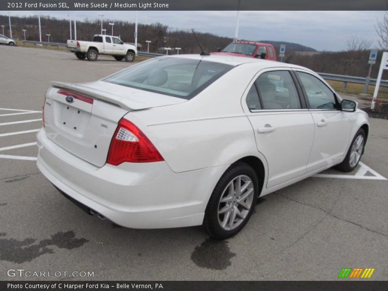 White Suede / Medium Light Stone 2012 Ford Fusion SEL
