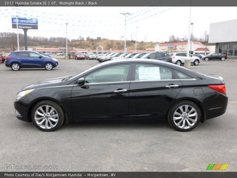 Midnight Black / Black 2012 Hyundai Sonata SE 2.0T