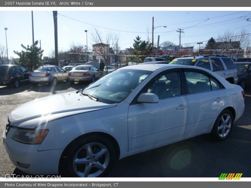Arctic White / Gray 2007 Hyundai Sonata SE V6