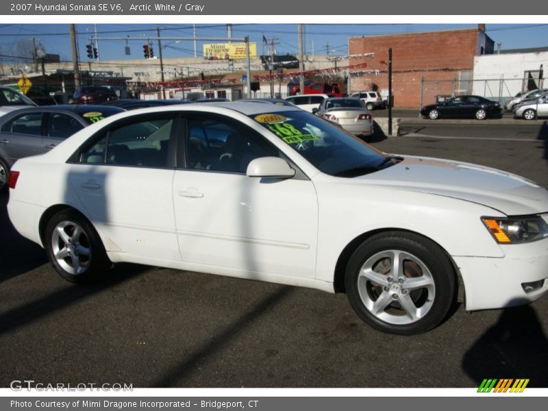 Arctic White / Gray 2007 Hyundai Sonata SE V6