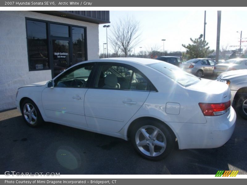 Arctic White / Gray 2007 Hyundai Sonata SE V6