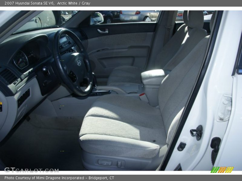 Arctic White / Gray 2007 Hyundai Sonata SE V6