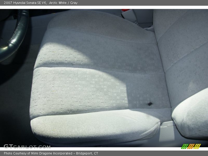 Arctic White / Gray 2007 Hyundai Sonata SE V6