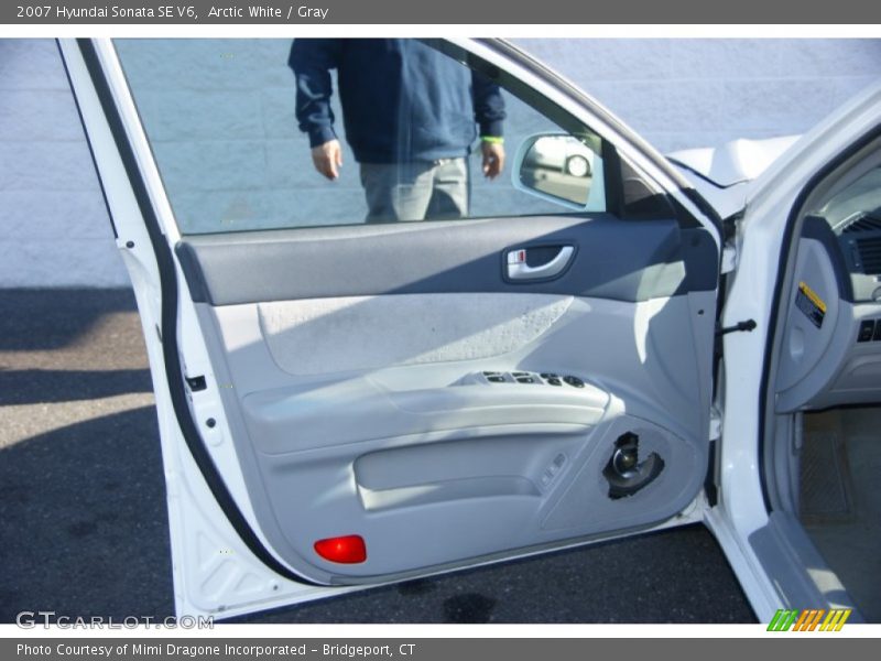 Arctic White / Gray 2007 Hyundai Sonata SE V6