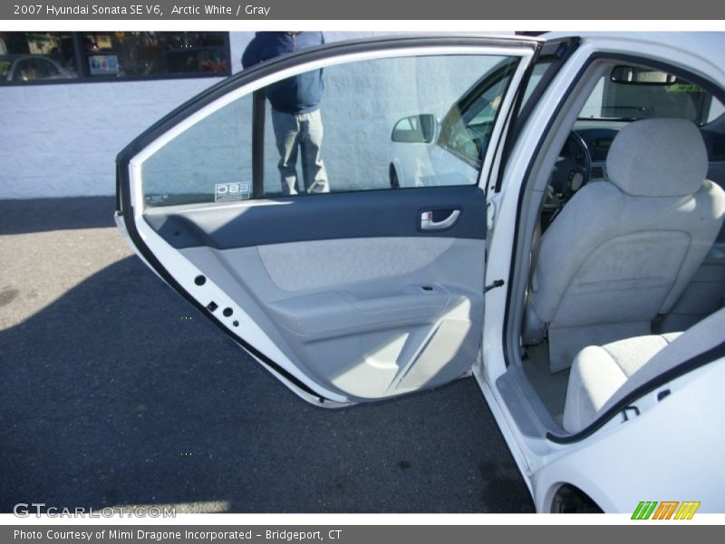 Arctic White / Gray 2007 Hyundai Sonata SE V6