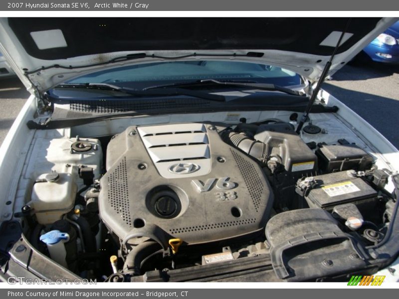 Arctic White / Gray 2007 Hyundai Sonata SE V6