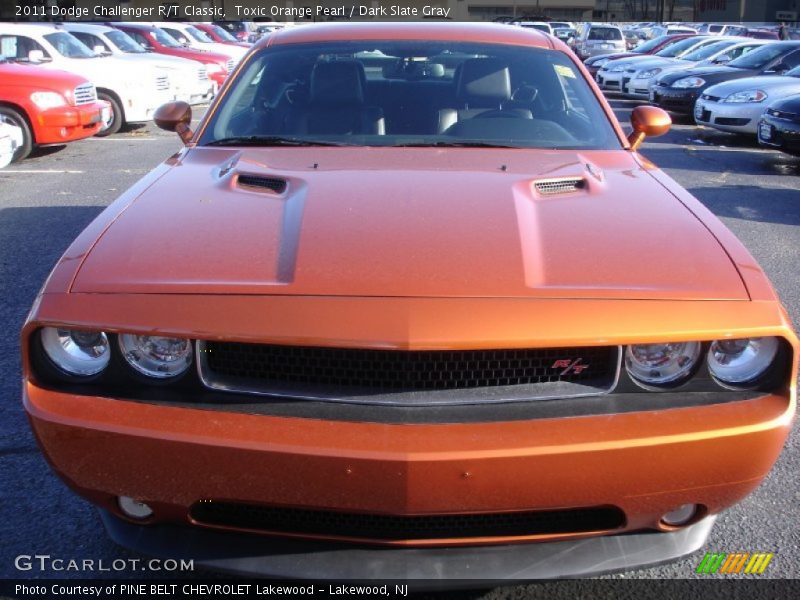Toxic Orange Pearl / Dark Slate Gray 2011 Dodge Challenger R/T Classic