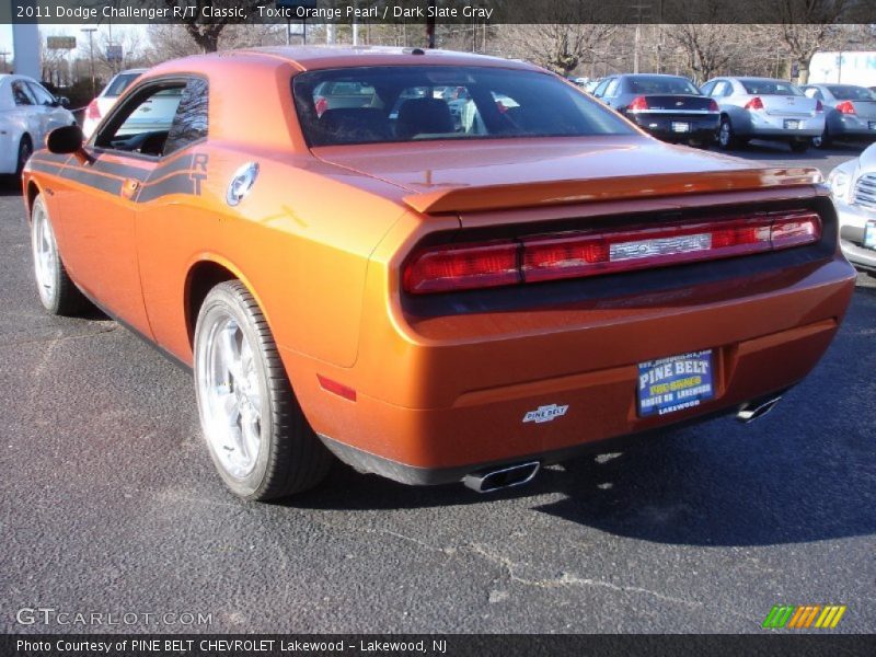 Toxic Orange Pearl / Dark Slate Gray 2011 Dodge Challenger R/T Classic
