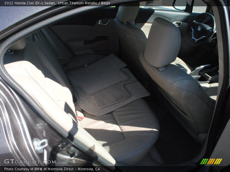 Urban Titanium Metallic / Beige 2012 Honda Civic EX-L Sedan