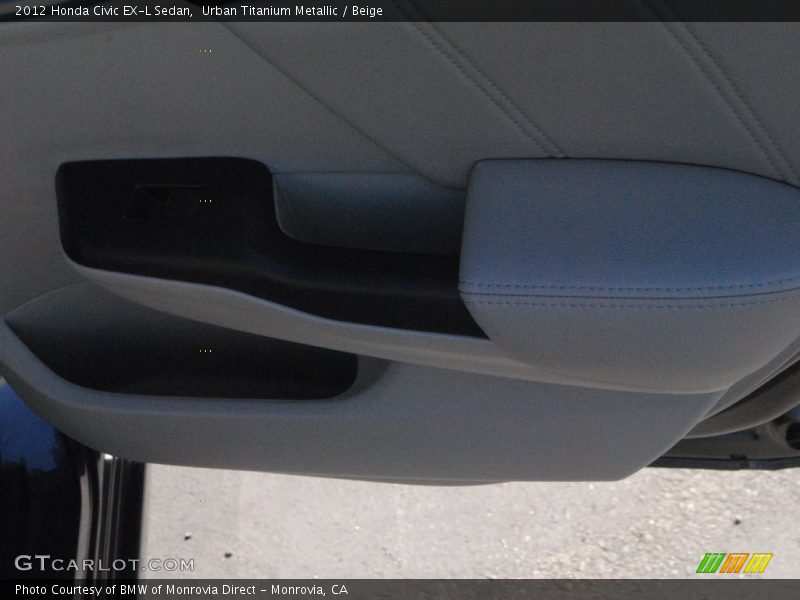 Urban Titanium Metallic / Beige 2012 Honda Civic EX-L Sedan