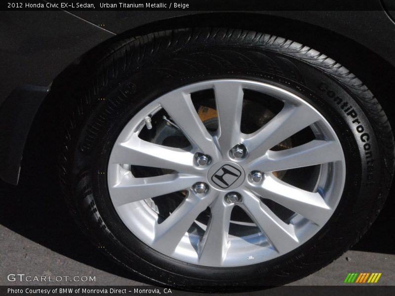Urban Titanium Metallic / Beige 2012 Honda Civic EX-L Sedan