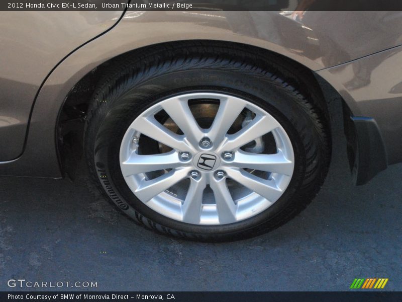 Urban Titanium Metallic / Beige 2012 Honda Civic EX-L Sedan
