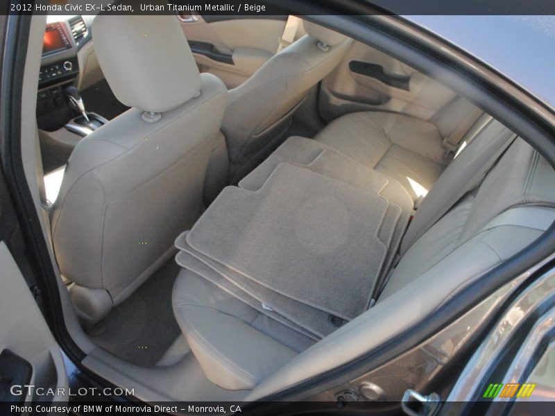 Urban Titanium Metallic / Beige 2012 Honda Civic EX-L Sedan