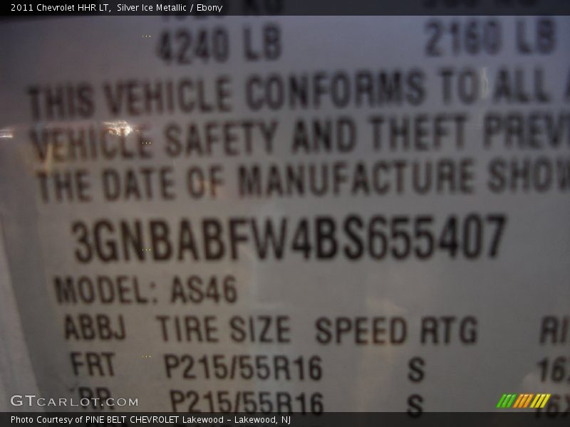 Silver Ice Metallic / Ebony 2011 Chevrolet HHR LT