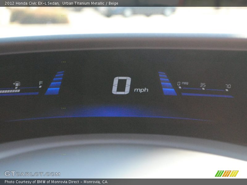 Urban Titanium Metallic / Beige 2012 Honda Civic EX-L Sedan