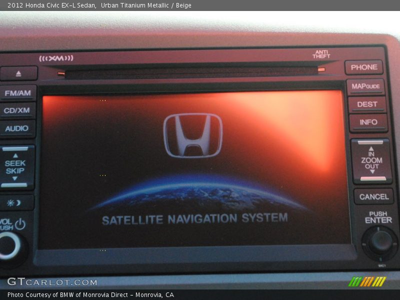 Urban Titanium Metallic / Beige 2012 Honda Civic EX-L Sedan