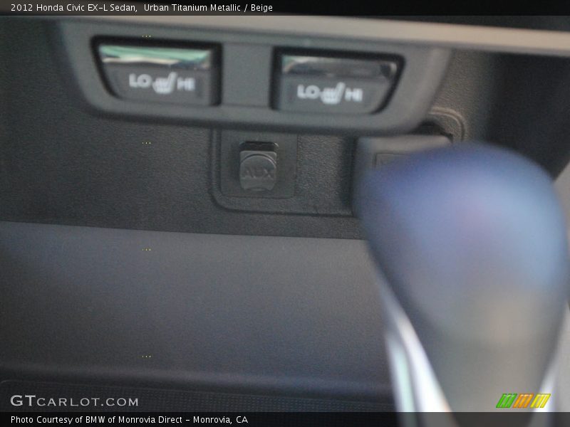 Urban Titanium Metallic / Beige 2012 Honda Civic EX-L Sedan