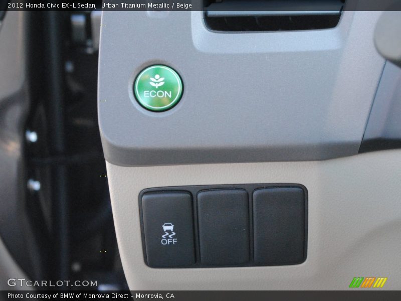 Urban Titanium Metallic / Beige 2012 Honda Civic EX-L Sedan