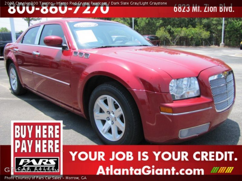 Inferno Red Crystal Pearlcoat / Dark Slate Gray/Light Graystone 2007 Chrysler 300 Touring
