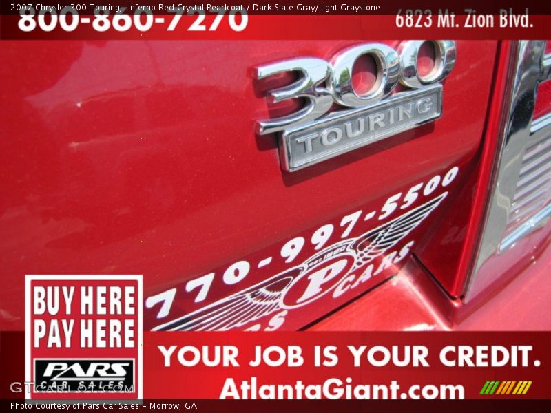 Inferno Red Crystal Pearlcoat / Dark Slate Gray/Light Graystone 2007 Chrysler 300 Touring