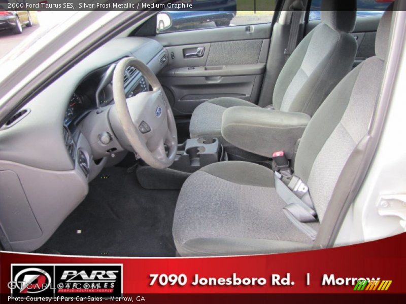 Silver Frost Metallic / Medium Graphite 2000 Ford Taurus SES