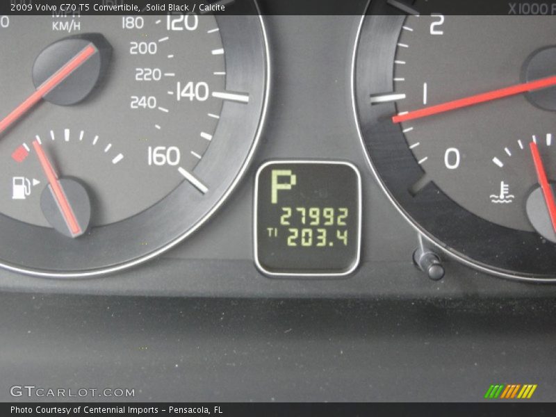 Solid Black / Calcite 2009 Volvo C70 T5 Convertible