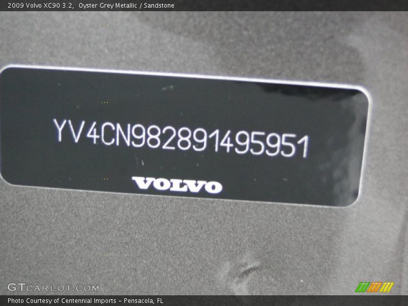 Oyster Grey Metallic / Sandstone 2009 Volvo XC90 3.2