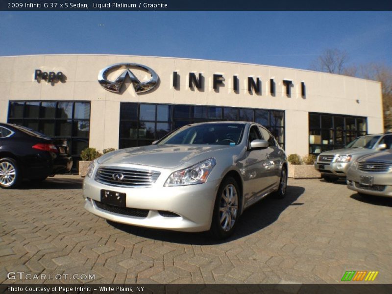Liquid Platinum / Graphite 2009 Infiniti G 37 x S Sedan