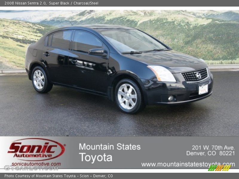 Super Black / Charcoal/Steel 2008 Nissan Sentra 2.0