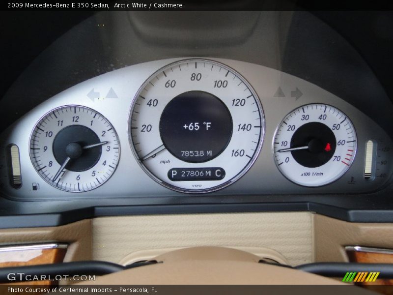 Arctic White / Cashmere 2009 Mercedes-Benz E 350 Sedan