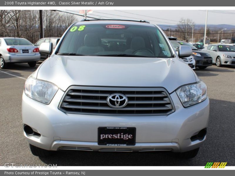 Classic Silver Metallic / Ash Gray 2008 Toyota Highlander 4WD