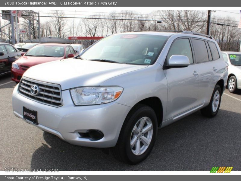 Classic Silver Metallic / Ash Gray 2008 Toyota Highlander 4WD