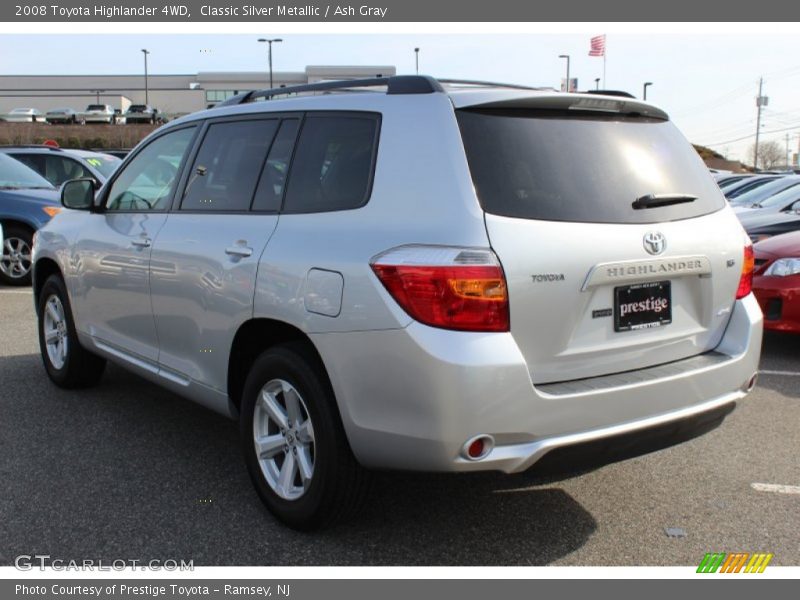 Classic Silver Metallic / Ash Gray 2008 Toyota Highlander 4WD