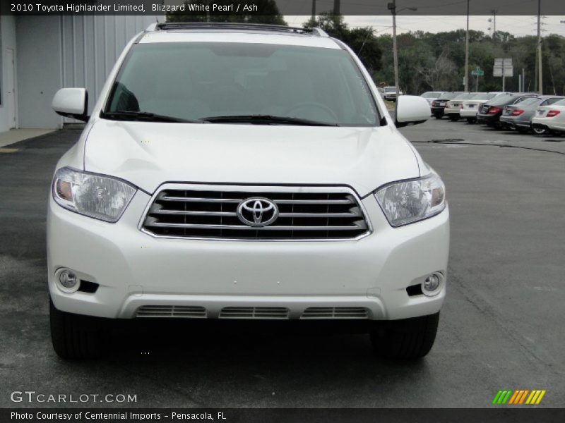 Blizzard White Pearl / Ash 2010 Toyota Highlander Limited