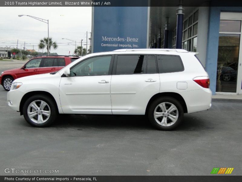 Blizzard White Pearl / Ash 2010 Toyota Highlander Limited