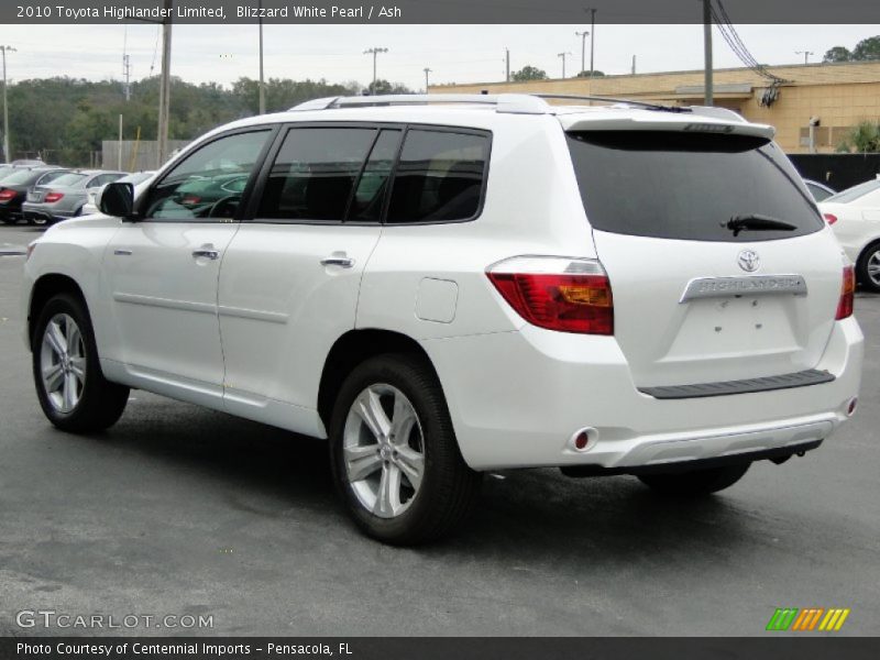 Blizzard White Pearl / Ash 2010 Toyota Highlander Limited