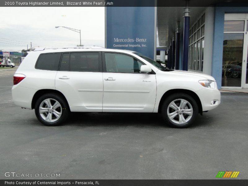 Blizzard White Pearl / Ash 2010 Toyota Highlander Limited