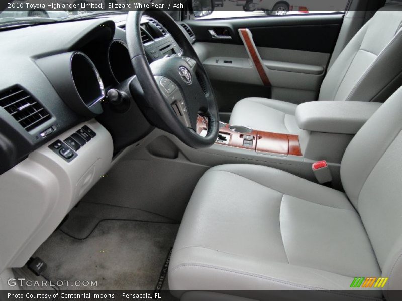 Blizzard White Pearl / Ash 2010 Toyota Highlander Limited