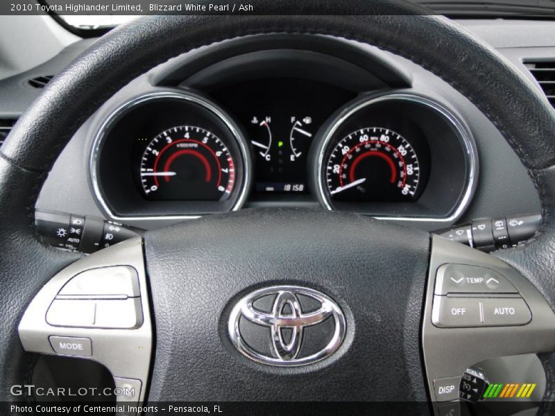 Blizzard White Pearl / Ash 2010 Toyota Highlander Limited