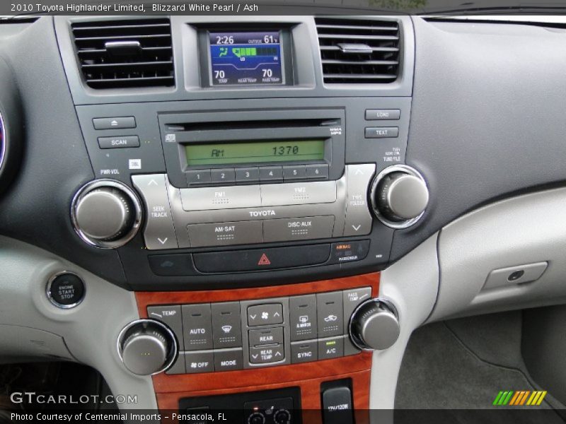 Blizzard White Pearl / Ash 2010 Toyota Highlander Limited
