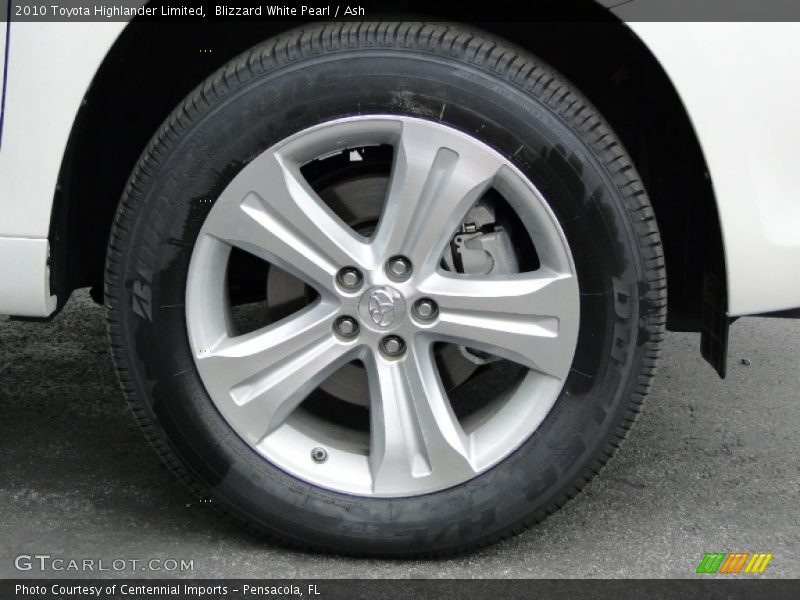 Blizzard White Pearl / Ash 2010 Toyota Highlander Limited