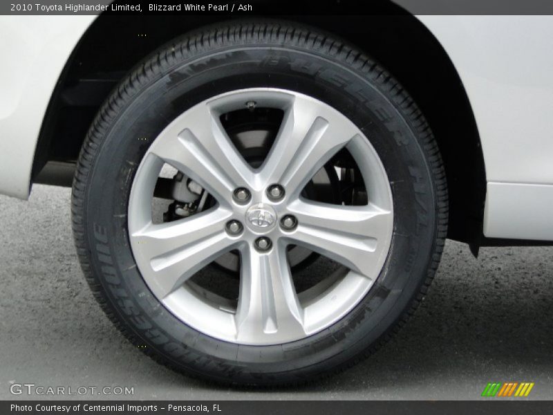 Blizzard White Pearl / Ash 2010 Toyota Highlander Limited