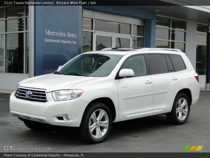 Blizzard White Pearl / Ash 2010 Toyota Highlander Limited