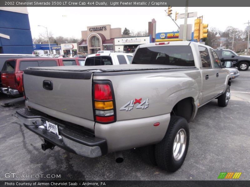 Light Pewter Metallic / Graphite 2002 Chevrolet Silverado 3500 LT Crew Cab 4x4 Dually