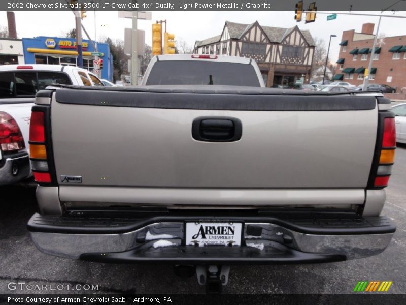 Light Pewter Metallic / Graphite 2002 Chevrolet Silverado 3500 LT Crew Cab 4x4 Dually