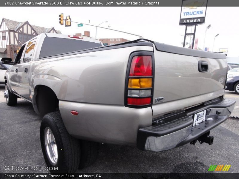 Light Pewter Metallic / Graphite 2002 Chevrolet Silverado 3500 LT Crew Cab 4x4 Dually