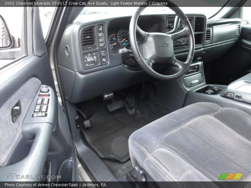 Light Pewter Metallic / Graphite 2002 Chevrolet Silverado 3500 LT Crew Cab 4x4 Dually