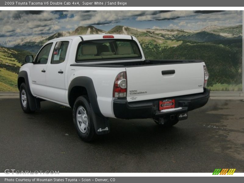 Super White / Sand Beige 2009 Toyota Tacoma V6 Double Cab 4x4