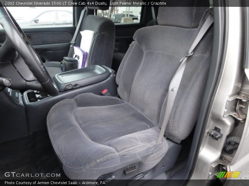 Light Pewter Metallic / Graphite 2002 Chevrolet Silverado 3500 LT Crew Cab 4x4 Dually