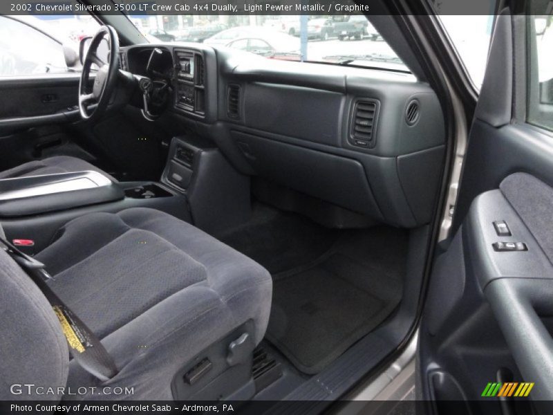 Light Pewter Metallic / Graphite 2002 Chevrolet Silverado 3500 LT Crew Cab 4x4 Dually